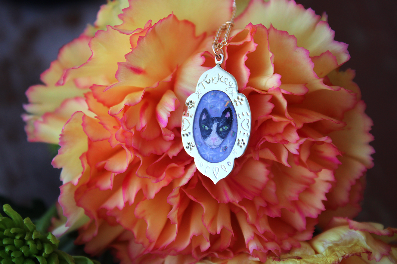 Custom Cat Portrait Necklace