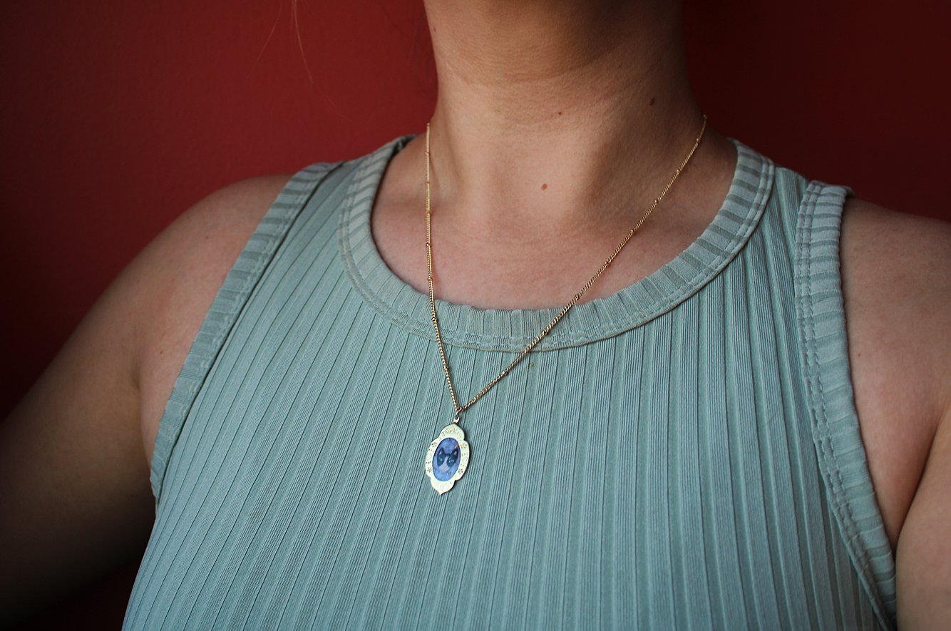 Custom Cat Portrait Necklace