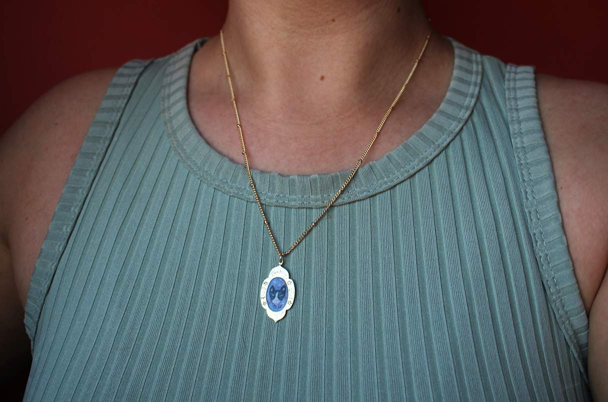 Custom Cat Portrait Necklace