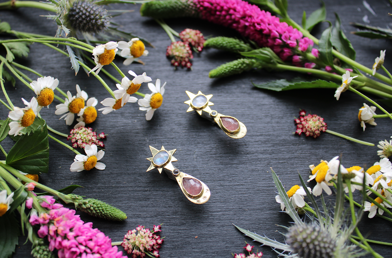 Strawberry Moonbeam Earrings