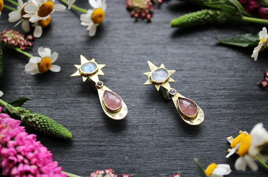Strawberry Moonbeam Earrings