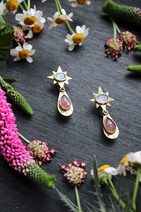 Strawberry Moonbeam Earrings