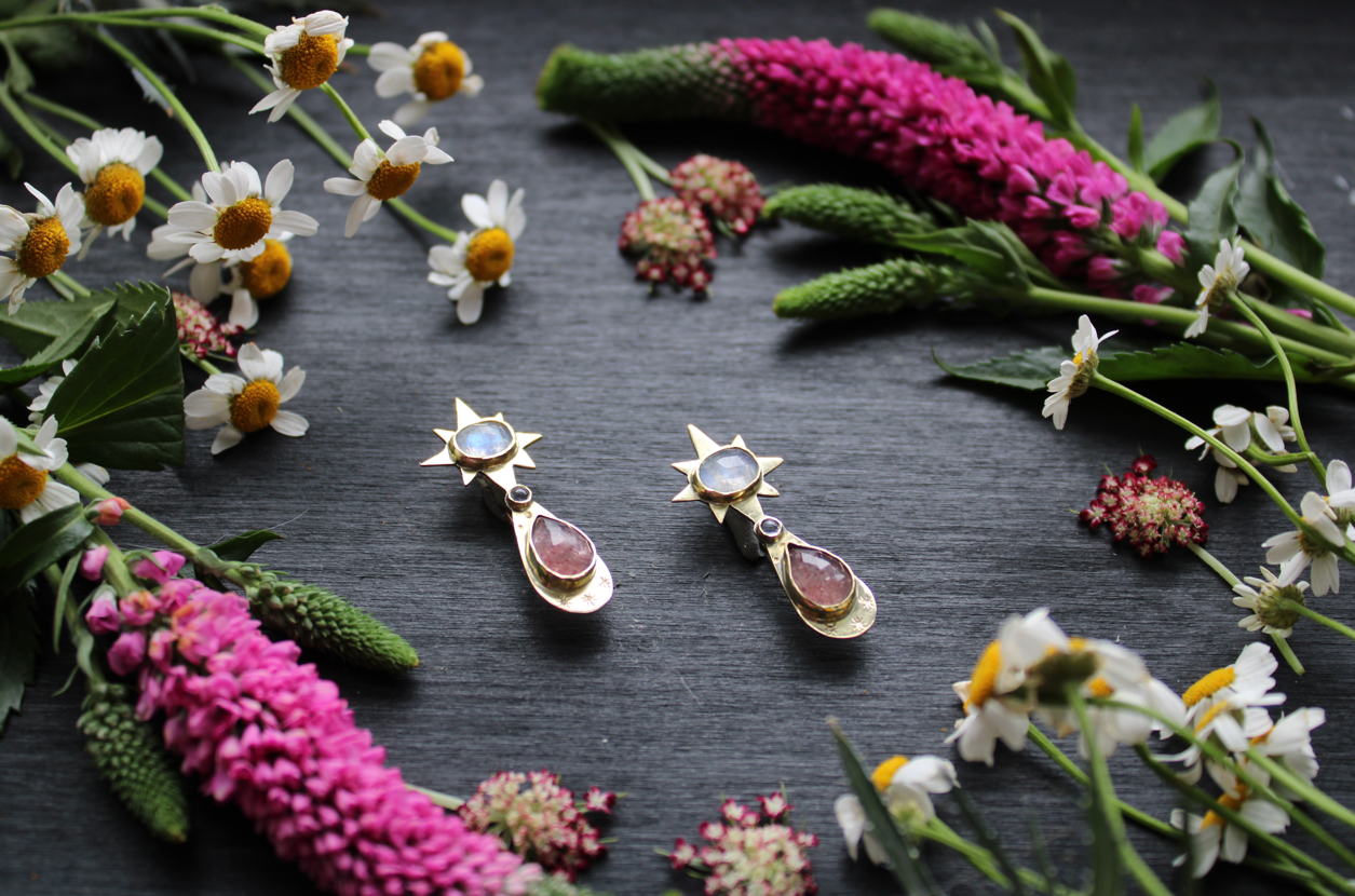 Strawberry Moonbeam Earrings