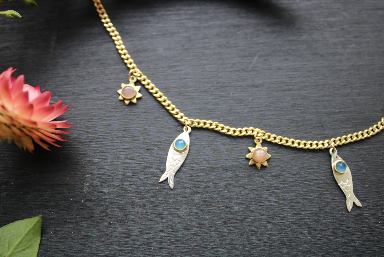 Fishes & Sunshine Necklace