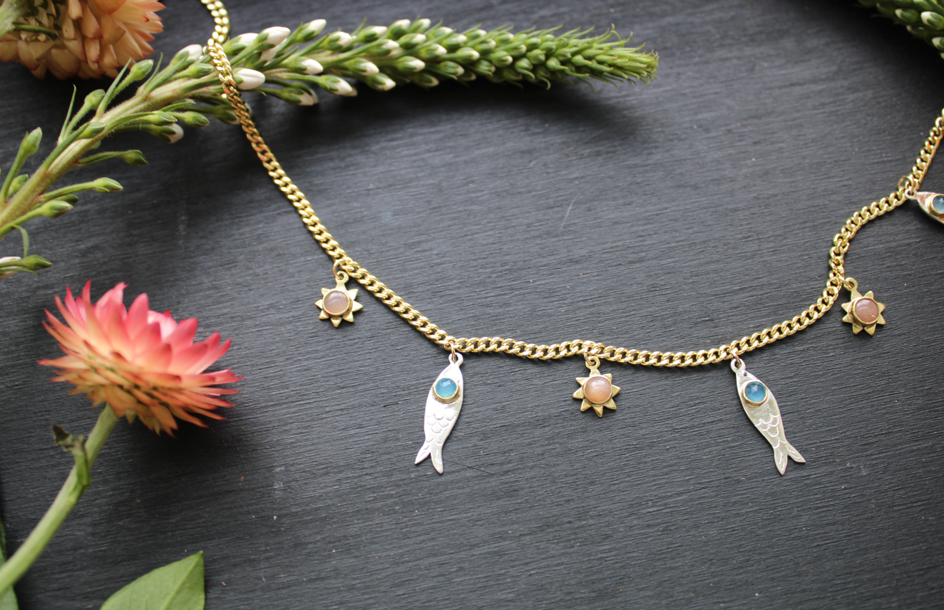 Fishes & Sunshine Necklace