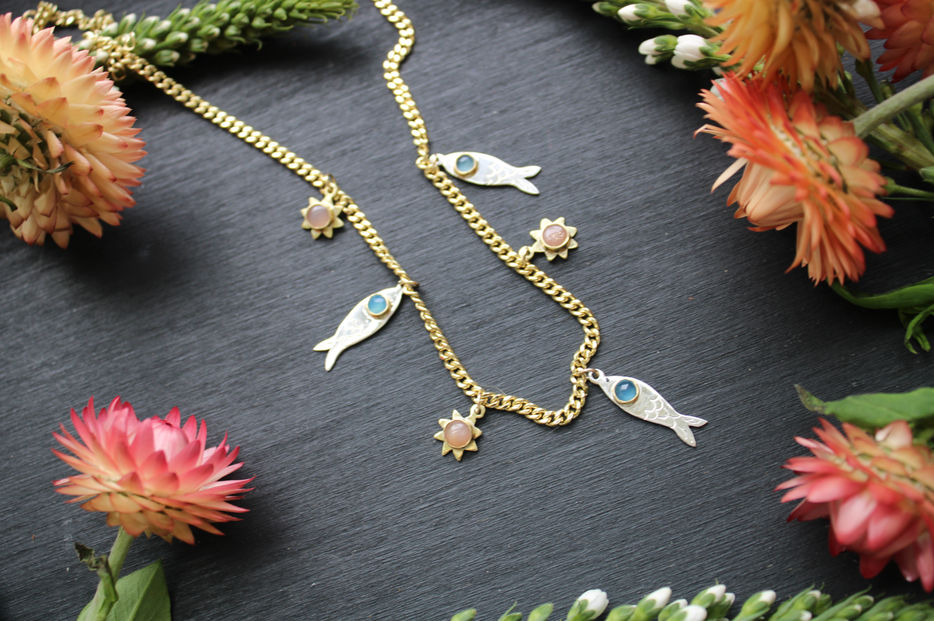 Fishes & Sunshine Necklace