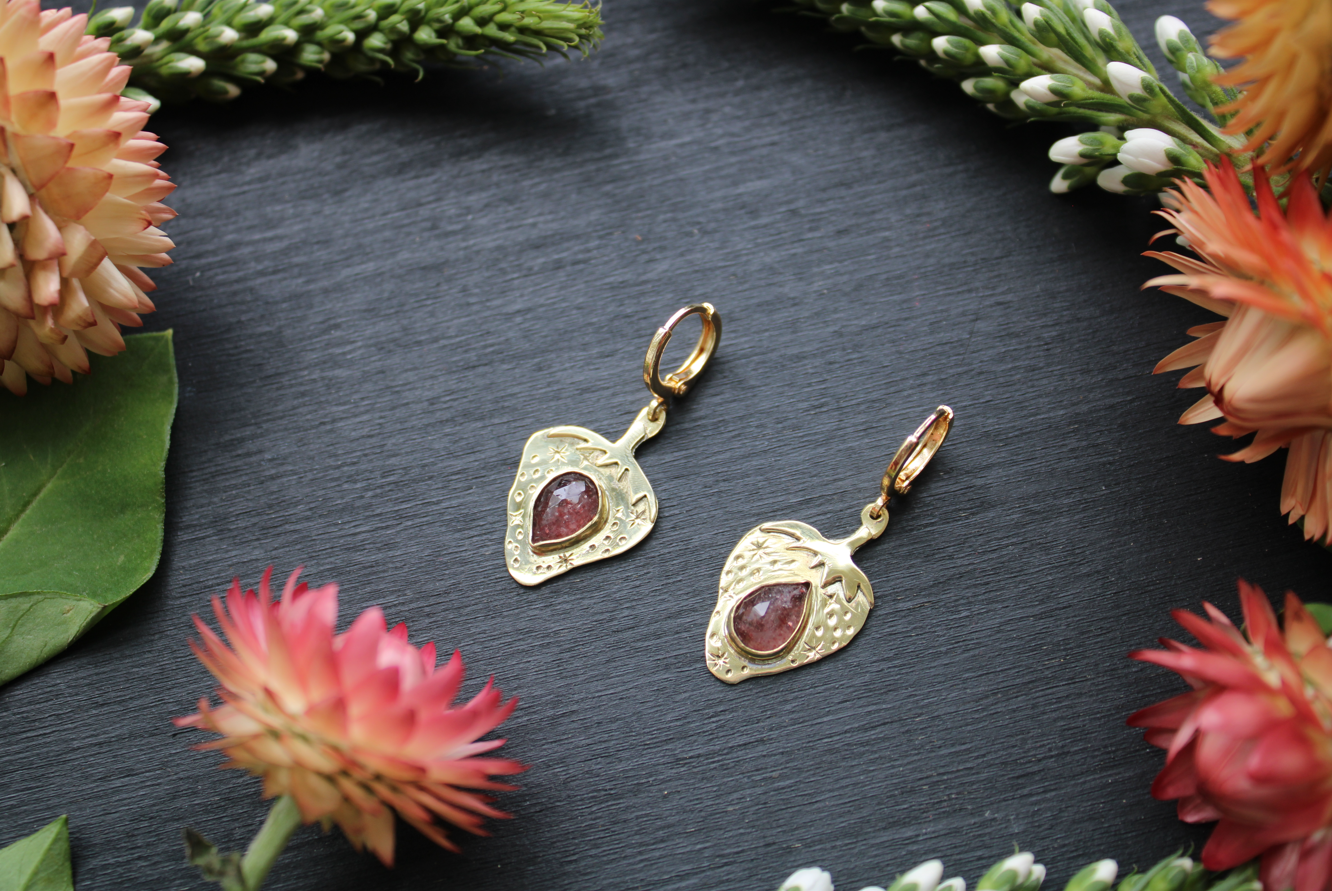 Strawberry Sparkle Earrings