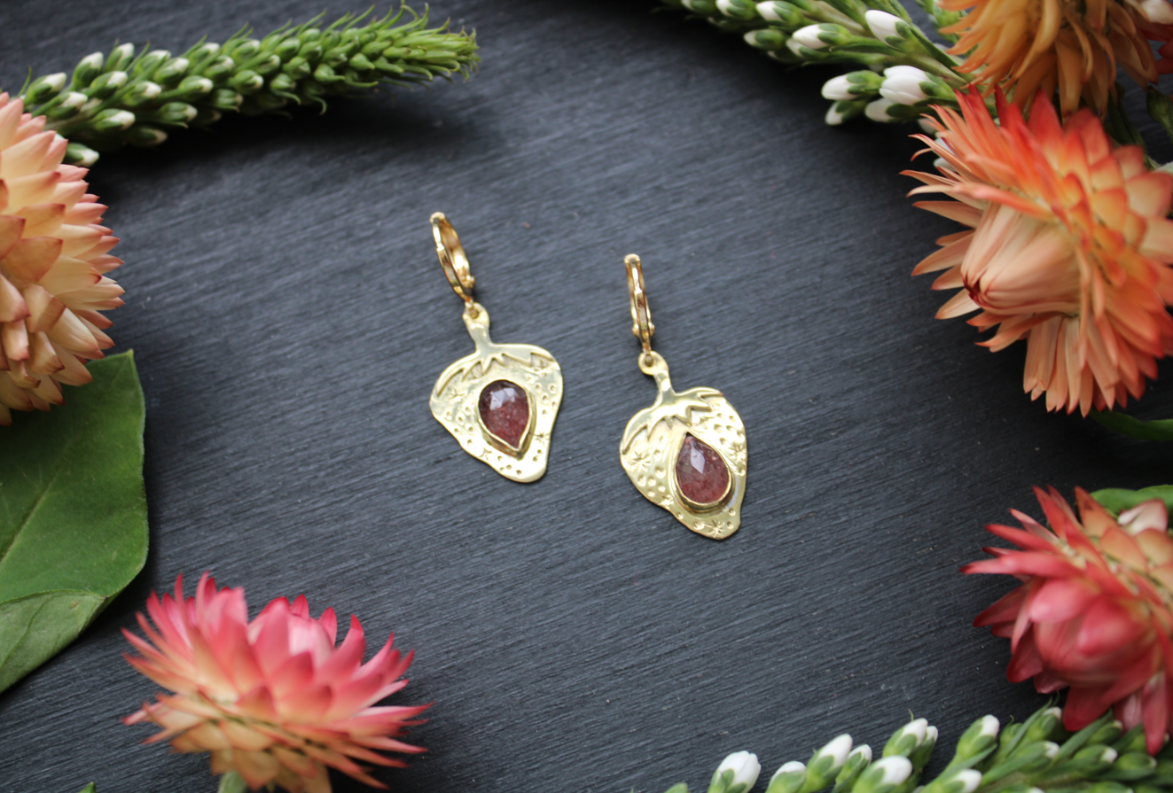 Strawberry Sparkle Earrings