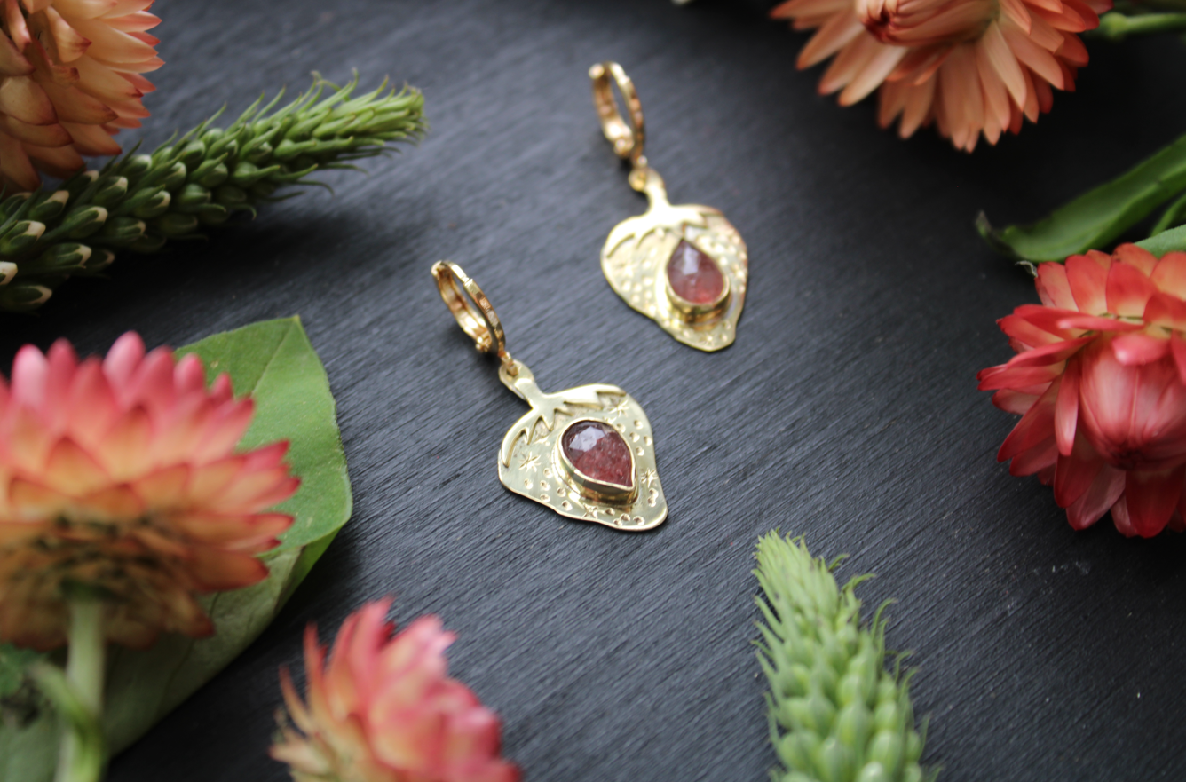 Strawberry Sparkle Earrings