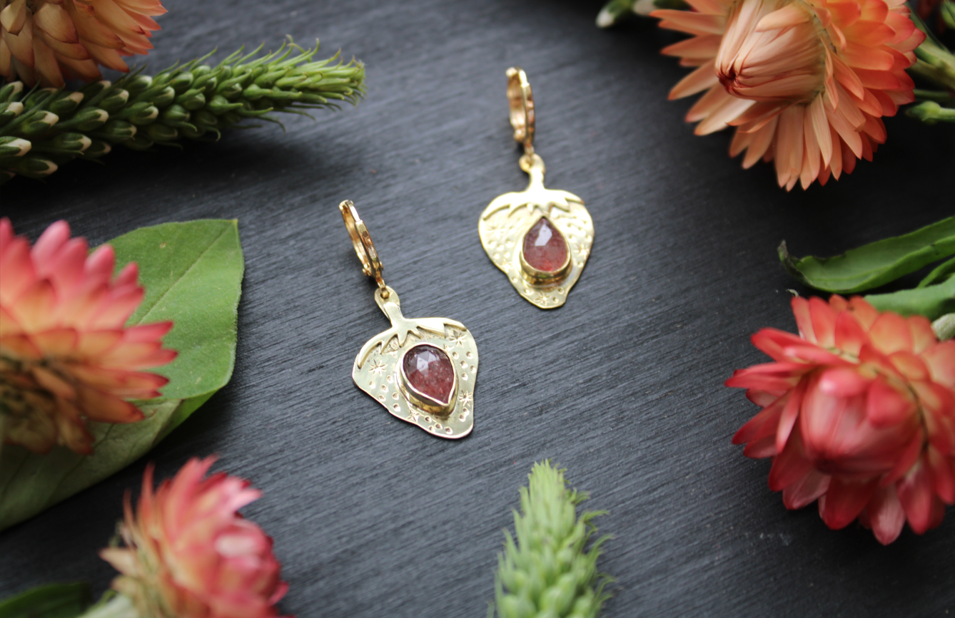 Strawberry Sparkle Earrings