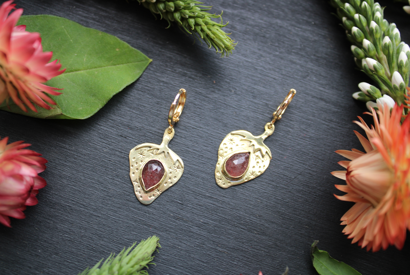 Strawberry Sparkle Earrings