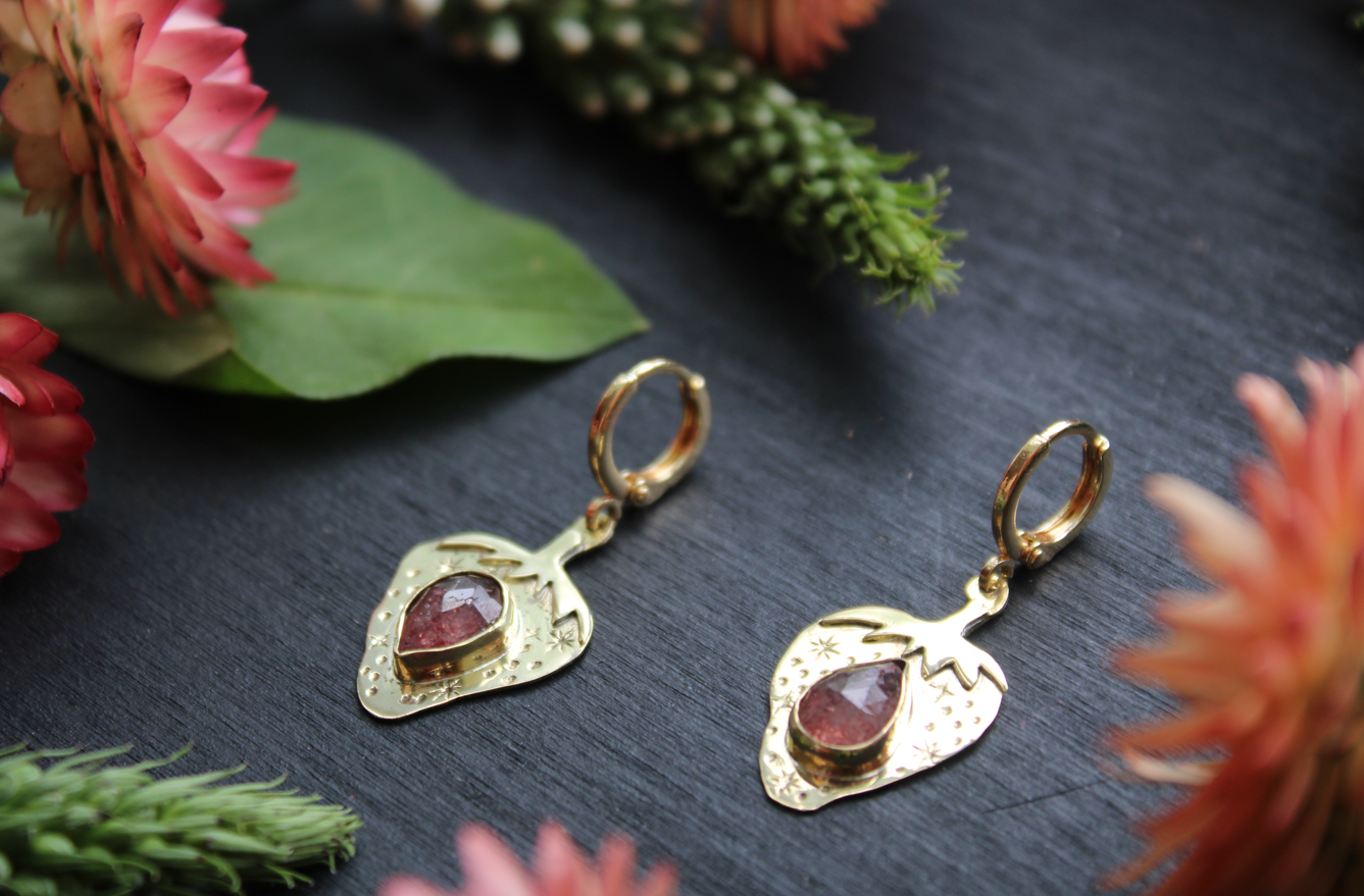 Strawberry Sparkle Earrings