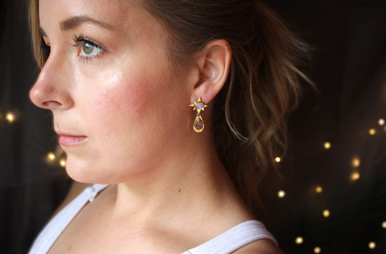 Strawberry Moonbeam Earrings
